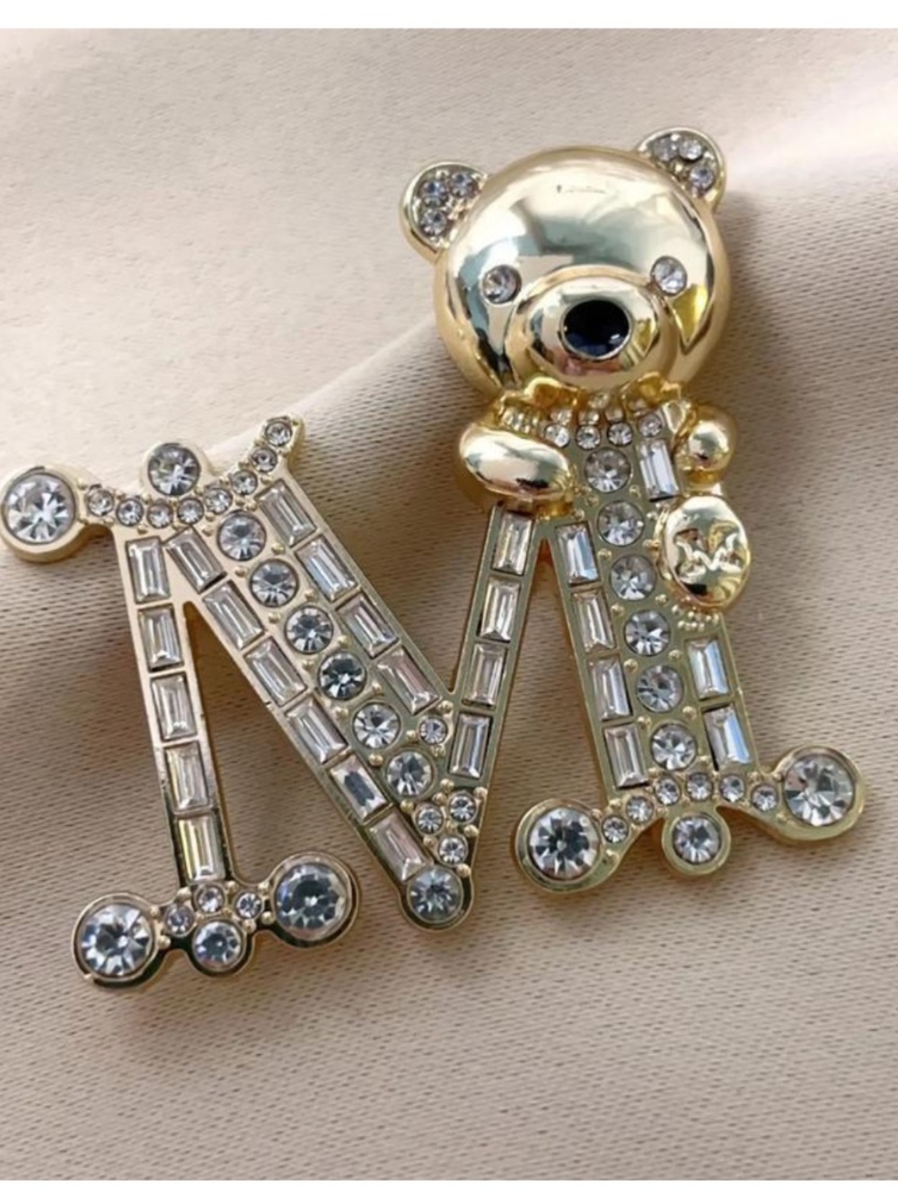 Max Mara Gold Teddy Brooch